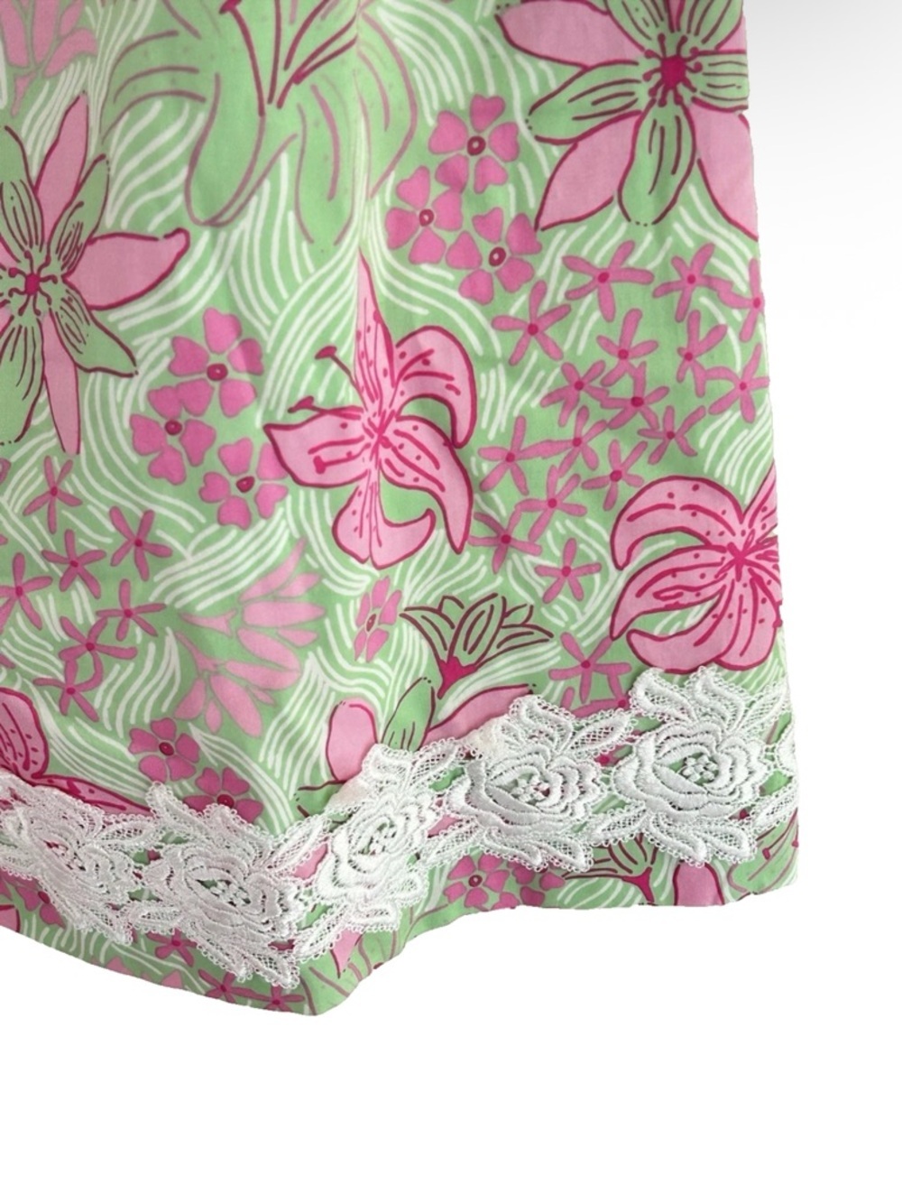 Lilly Pulitzer | Corrina Dress Size 6 Green Clover Strapless Cotton - Picture 7 of 14